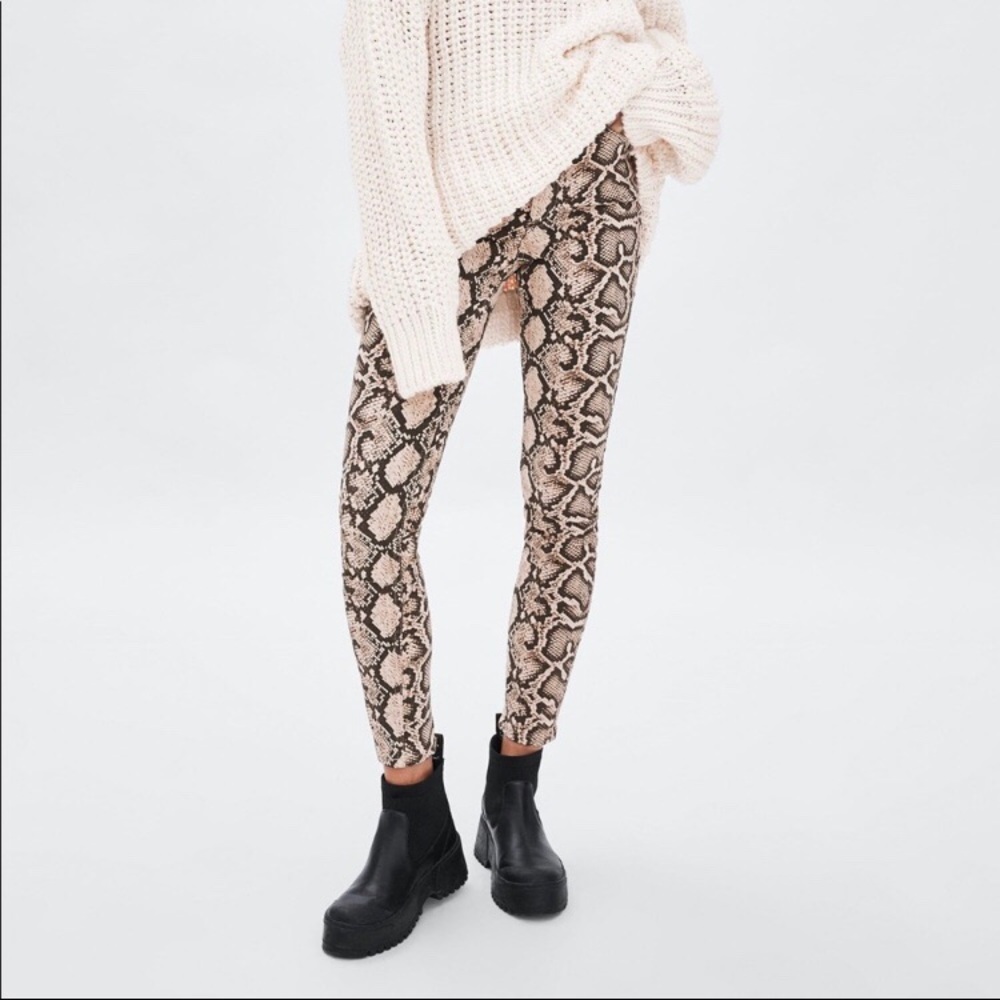 Zara snake print jeans